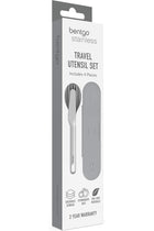 ® Stainless Travel Utensil Set - Reusable 3-Piece Silverware Set with Carrying Case (Gray)