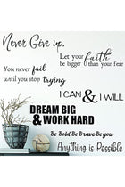 5Pcs Wall Decor Sticker Decal, Wall Quotes Stickers, PVC DIY Removable Stickers, Inspirational Quotes Decals, Peel and Stick Motivational Wall Decals, Wall Decals for Living Room Office Bathroom