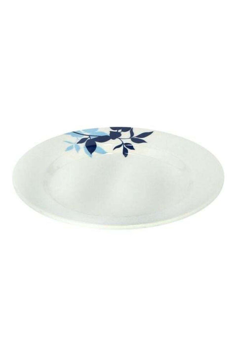Serving Dinner Plate White/Blue 8inch