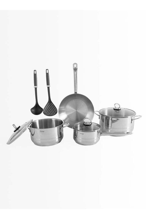 18/10 Stainless Steel Tri-Ply Bottom 9 Piece Cookware Set
