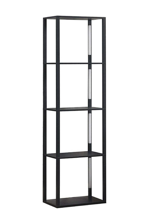 Living Room Bedroom Study Room Decoration LED Bookshelf Lamp, Movable 4-Tier Floor Lamp with Storage Rack with Remote Control 11W