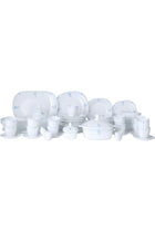 Opal Hard Square Dinner Set, White, RF9759, 97 Pieces