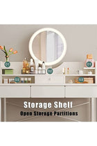 Deal keke Makeup Vanity Table Dressing Table Flip Mirror With Drawers