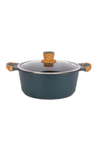 RF 12508 RoyalEmerald 10 Pcs Granite Coated Die-Cast Cookware Set with Glass Lids