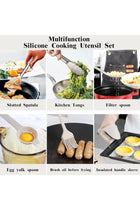 Kitchen Cooking Utensils Set, 40pcs Non-Stick Silicone Spatula Set with Holder (White)