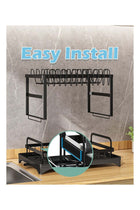 2-Tier Dish Drying Rack, Stainless Steel Dish Rack with Cutlery Utensil Holders for Kitchen, Organization and Storage