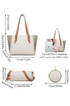 3PCS Women's Fashion Retro Shoulder Bag, Ladies Large Capacity Crossbody Bag Shopping Bag Carry Bag