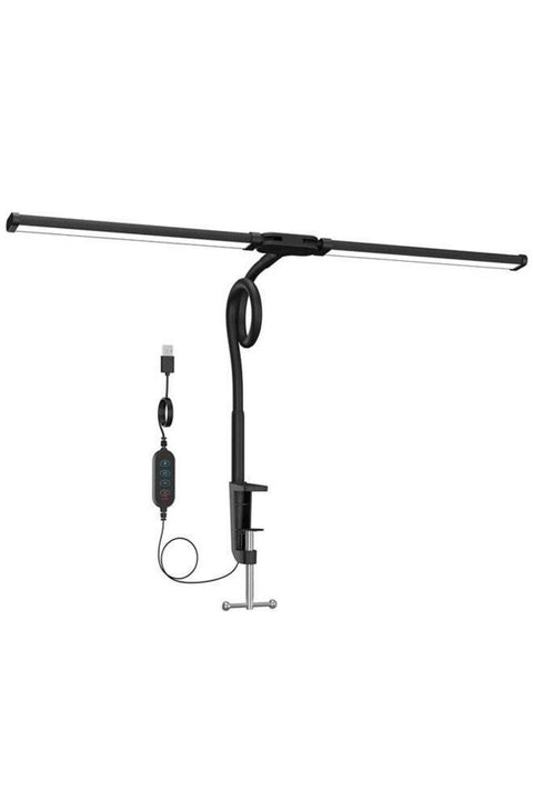 Cross-Border Double-Head Gooseneck Clip-On Lamp for Students Eye Protection Reading Light