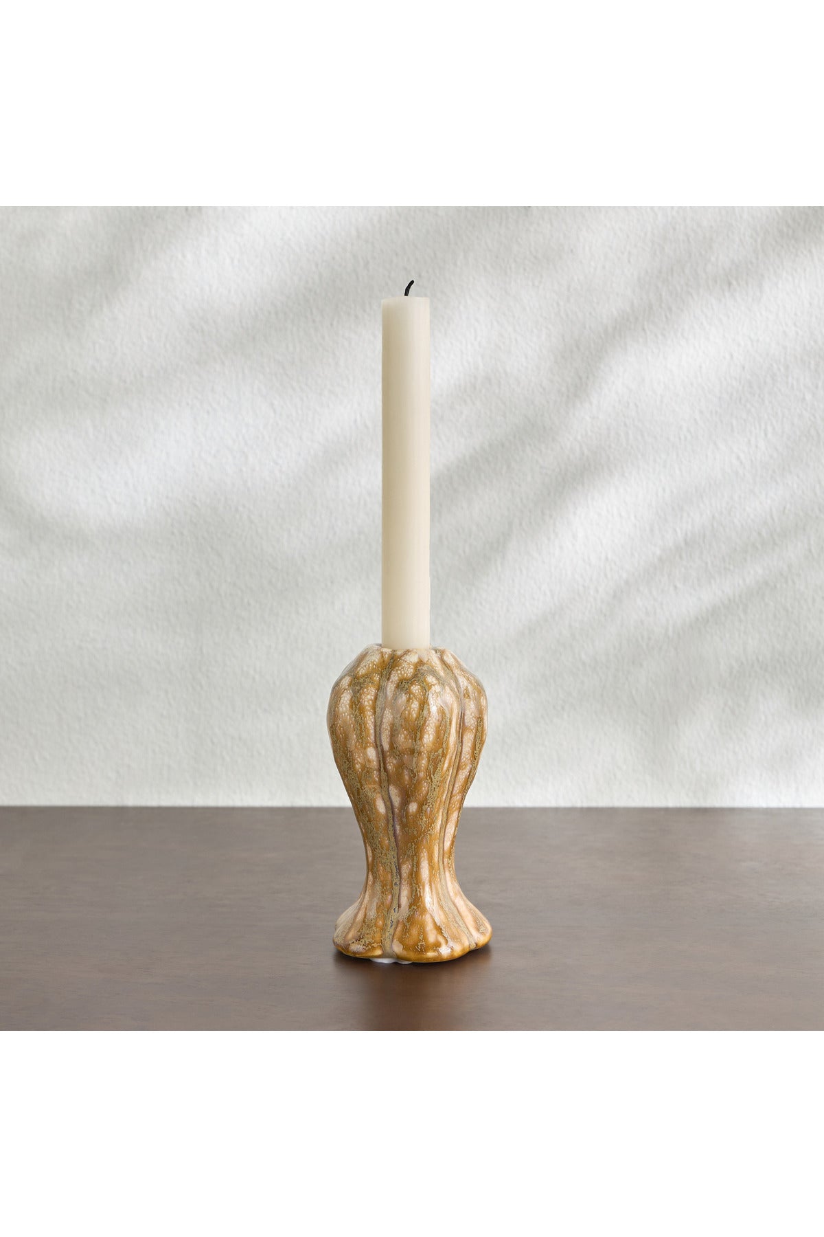 Dara Glazed Taper Candleholder - 13 cm