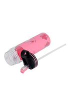 Printed Plastic Water Bottle Pink/Black/Clear