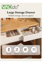 Makeup Vanity Table with Mirror and 4 Drawers, Bedroom Essential Dressing Table, Modern Vanity Desk, Minimalist Dressing Table for Bedroom Makeup Room and Small Spaces