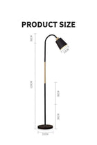 Archiology Arc Floor Lamp With Lamp Shade LED Bulb Black