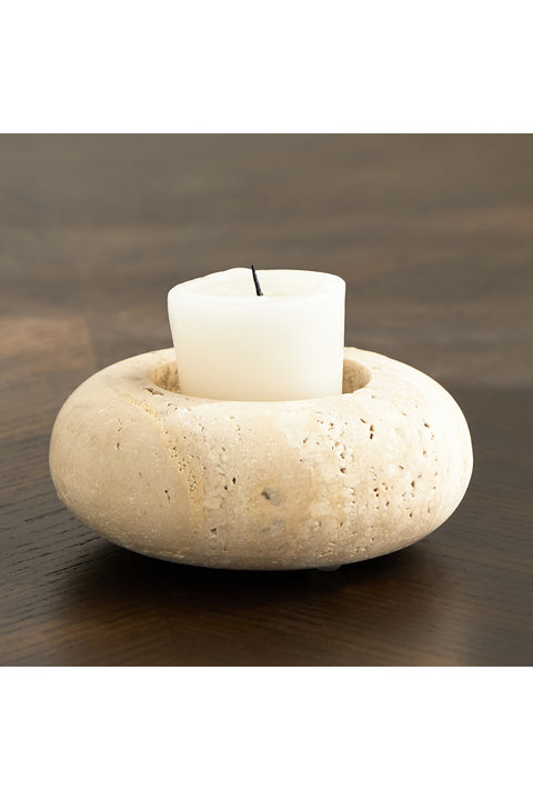 Earthy Pebbles Pillar Candleholder