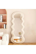 Wavy Shaped Full Length Dressing Mirror 70X170 CM Off White