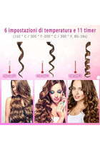 Automatic Cordless Auto Hair Curler With Accessories Black/Pink