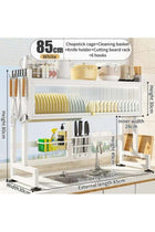 Dish Rack Dish Cabinet Rack with Doors Over Plate Drying Storage Kitchen Organizer Stainless Steel Kitchen Dish Drainer Multipurpose Storage Shelf Dust-Proof