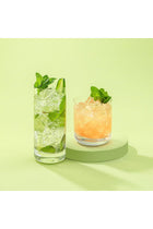 Faye 13oz Highball Glasses, 6pc Tall Glass Sets. Lead-Free Crystal Drinking, Water, Mojito, Tom Collins