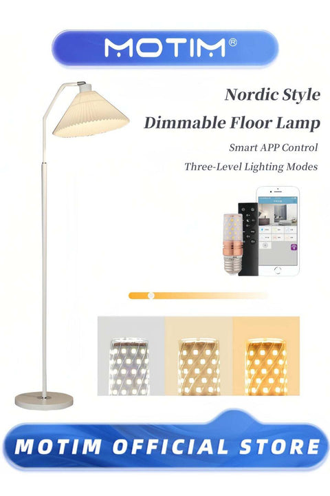 Modern Dimmable Floor Lamp Nordic Style Living Room Bedroom Creative Bedside Lamp Modern Simple Sofa Super Bright Standing Table Lamp