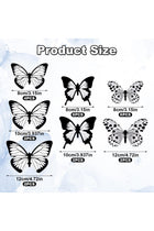 24pcs 3D Butterfly Wall Stickers Black White Butterfly Wall Decals Art Removable Mural Stickers Artificial Wall Butterflies for Crafts Home Room Bedroom DIY Decor Wallpaper