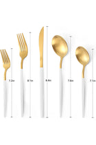 VANVRO Matte White Gold Silverware Set, 20-Piece Stainless Steel Flatware Set, Satin Finish