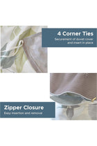 Essina Duvet Cover Set – 3 Pcs Double Duvet Set – Quilt Cover and Pillow Sham – Cotton 620 Thread Count