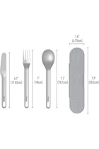 ® Stainless Travel Utensil Set - Reusable 3-Piece Silverware Set with Carrying Case (Gray)