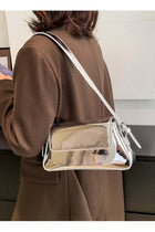 Women's European and American Style Glossy Shoulder Bag, Ladies Fashionable Patent Leather Stick Bag
