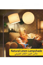 FUOE Floor Lamp with Remote Control 3 Color Temperatures, Adjustable Linen Shade, Tall Lamps for Living Room