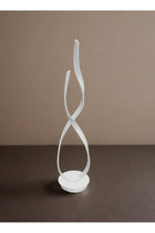 Modern White Twisted LED Floor Lamp | Sleek Minimalist Design