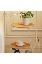 Nordic Curved Floor Lamp, Standing Lamp With 3-Layer Side Table and Storage Drawer