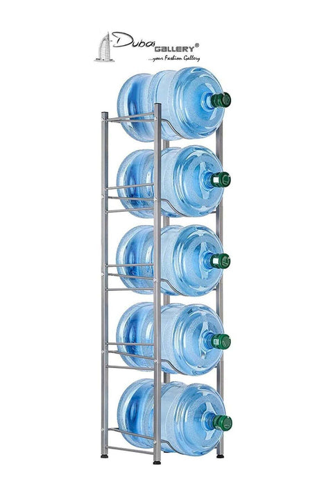 Water Cooler Jug Rack 5-Tier Water Storage Rack for 5Bottles, Detachable Heavy Duty Water Bottle Rack