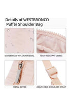 pink colour Shoulder Bag for Women Small Puffer Purses Crossbody Bag, Lightweight Fluffy Hobo Handbag Puffy Pouch