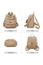 WYFJNX PU Leather Backpack Purse for Women Fashion Multipurpose Design Handbag Ladies Shoulder
