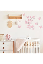 36 Pcs Cute Pink Butterfly Wall Decor, 3D Butterfly Wall Stickers, Cute Girls Room Decorations, Danish Pastel Aesthetic Butterflies Stickers for Birthday Rooms Party Decors, Removable, Three Sizes