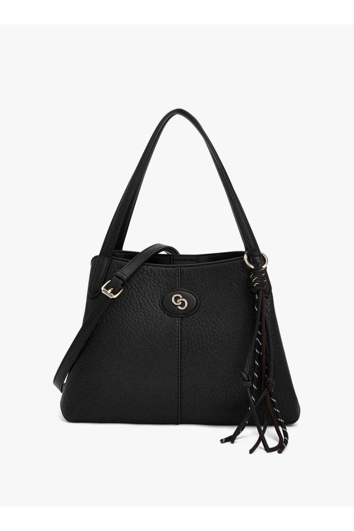 Celeste Textured Shoulder Bag With Detachable Strap