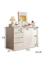 Chest of Drawers, 4-Dawer and 2-Door Wooden Storage Cabinet for Household Items and Beddins, Multifunctional Drawer Storage Cabinet for Living Room and Bedroom, DGC001