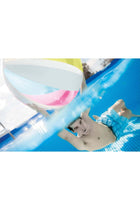 2.2m x 1.5m x 0.6m Rectangular Metal Frame Above Ground Swimming Pool – Durable Steel Construction for Backyard Family Fun