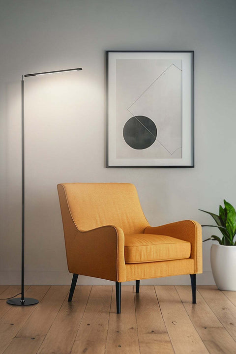 Floor Lamp LED Modern Standing Reading Light Metal Base, 3 Color & Stepless Brightness Dimmer for Living Room Corner Lamp, Office Task Light