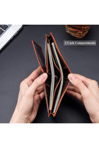 Large Capacity Genuine Leather Bifold Wallet/ Holder for Men with 15 Card Slots QB-027
