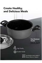 8-Piece Non-Stick Cookware Set Aluminum Pots And Pans, Bakelite Handle, Stainless Steel Lids