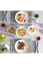 24-Piece Modern Porcelain Dinnerware Set for 6, White, Series LUNA