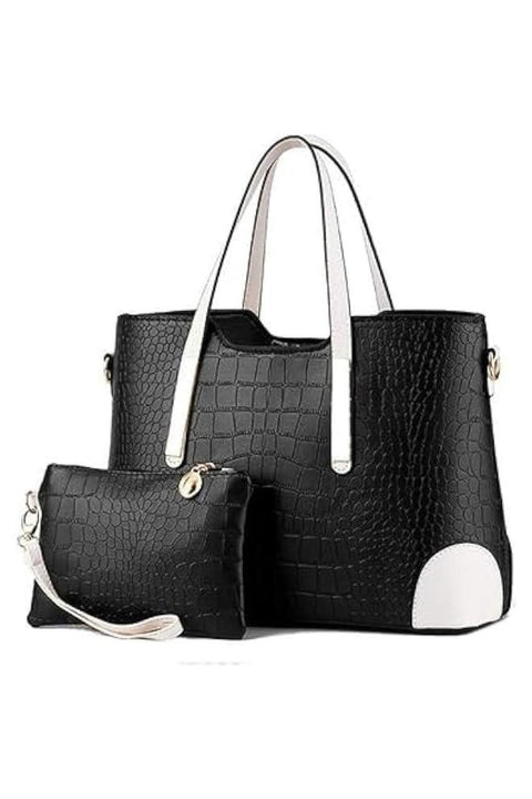 2pcs Women Clacssic Tote Bag Fashion Handbag And Purses Ladies Shoulder Bag Top Handle Satchel Wallet Set