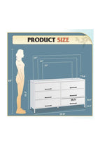 Dressing Storage Model with Electric 6 Drawers For Home inside Room 59.8" inch White Color