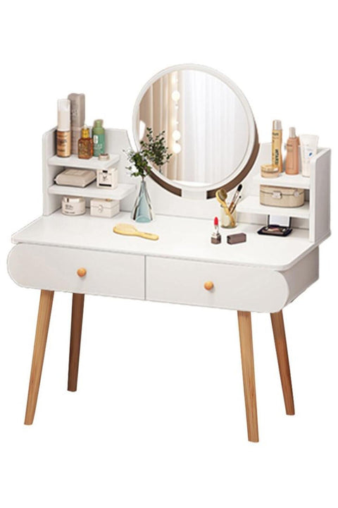 Multi-tier Dresser With Drawer And Mirror For Bedroom Dressing Table With Drawers Vanity Table Beautiful 80x40x120cm