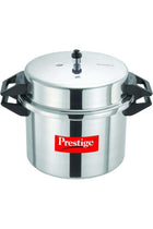 Aluminium Popular Pressure Cooker with Lid Induction Compatible Base Silver 20Liters