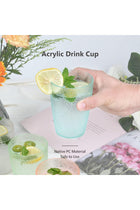 Unbreakable Plastic Drinking Glasses Set of 4, 350ml Reusable Tumblers, Colorful, BPA-Free, Dishwasher Safe, Water Juice Cups, Ideal for Gifts