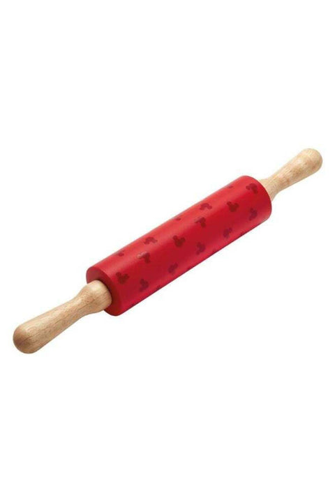 New Disney Bake with Mickey Mouse Silicone Rolling Pin for Baking with Wooden Handles & Non Stick Silicone Barrel, 45cm