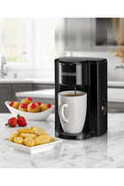 BLACK+DECKER Coffee Maker, 350W, 125ml Water Tank, Compact One-Cup Coffee Machine with Ceramic Mug,