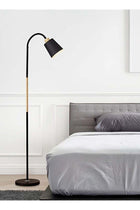 Archiology Arc Floor Lamp With Lamp Shade LED Bulb Black