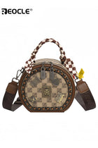 Women's Shoulder Bag Small Circular Crossbody Bags Small Tote Square Satchel Handbags Purse Fashion Handbag for Women